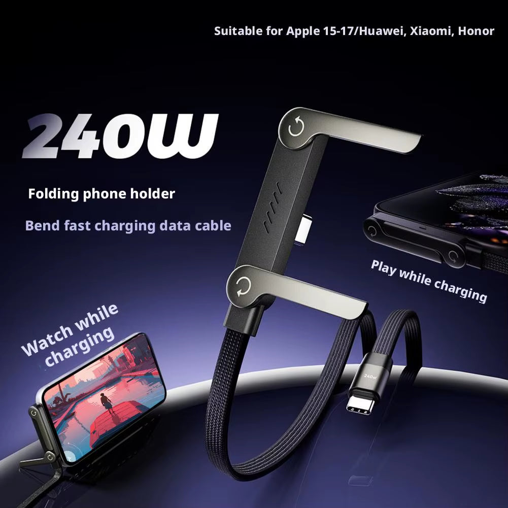 240W Fast Charging Cable with Adjustable Stand