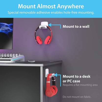 Headphone Hanger Removable Adhesive