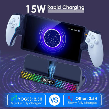 3-in-1 RGB Charging Dock for Playstation Portal